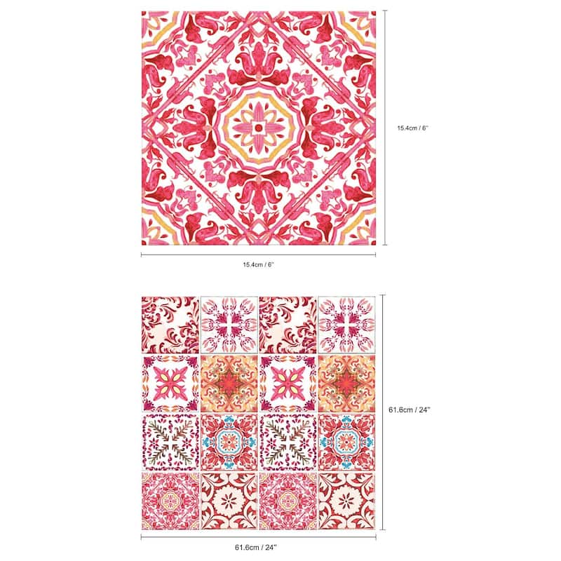 Walplus 3D Sticker Tile Splashbacks Mosaics Peel and Stick Kitchen Backsplash