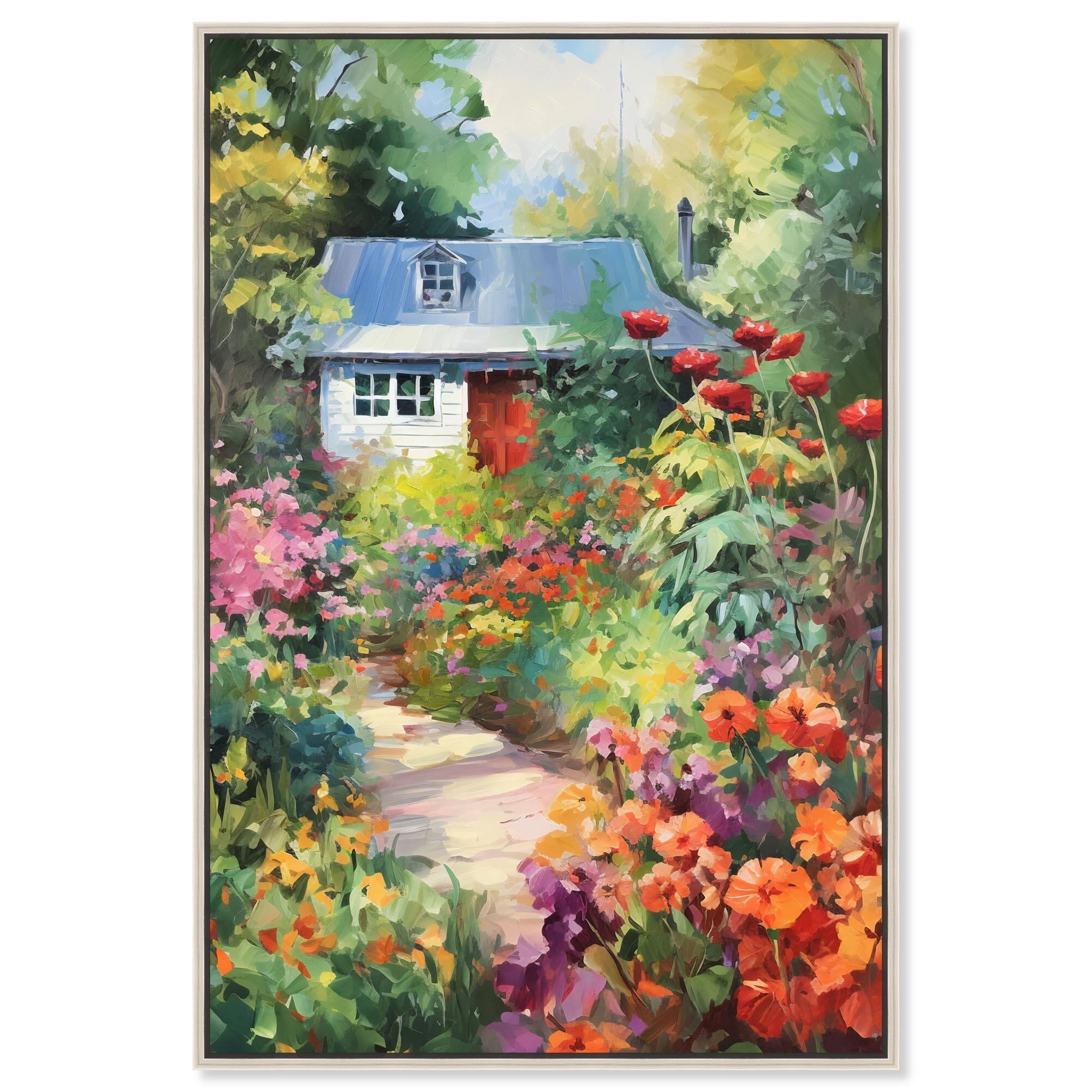 Lush Garden Canvas Delicate Farmhouse Wall Art by Art Remedy