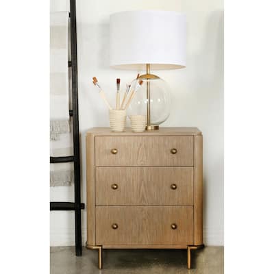 Stevie Sand Wash Rectangular 3-drawer Nightstand