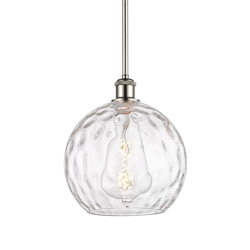 Innovations Lighting 516-1S-13-10 Athens Pendant Athens 10" Wide - Polished Nickel / Clear Water Glass