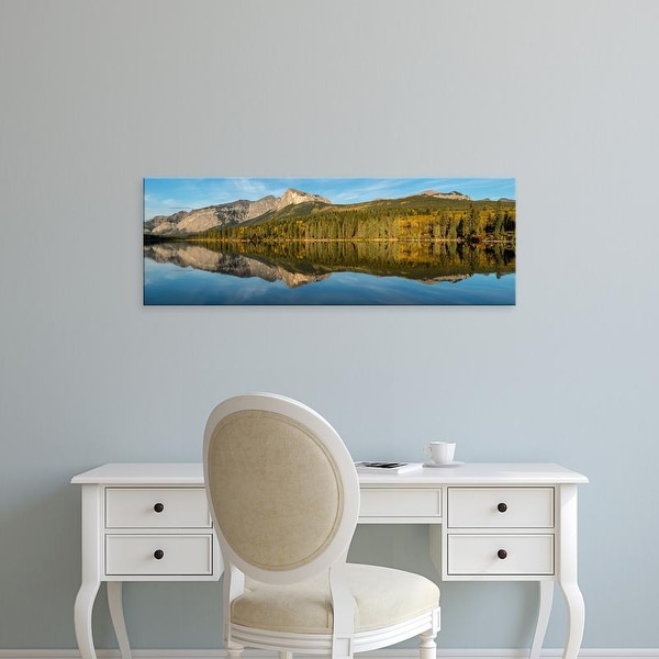 Easy Art Prints Panoramic Images's 'Scenic view of a lake in forest, British Columbia, Canada' Premium Canvas Art