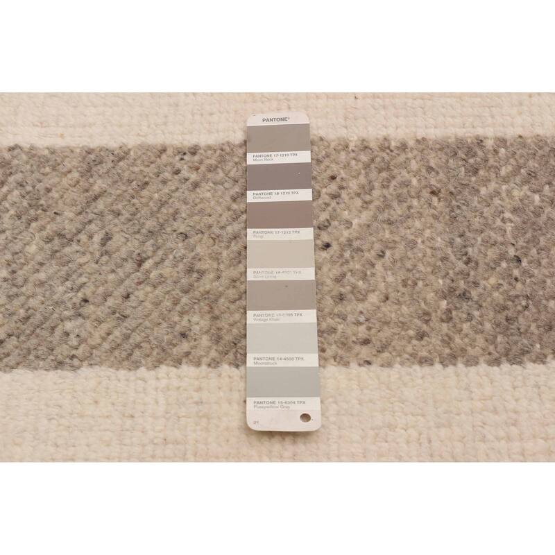 ECARPETGALLERY Hand-knotted Tangier Taupe Wool Rug - 5'1 x 8'2