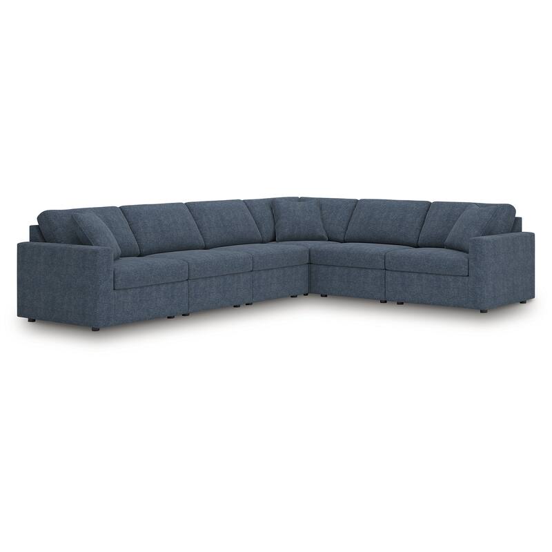Signature Design by Ashley Modmax 6-Piece Sectional - 139" W x 107" D x 36" H - Blue