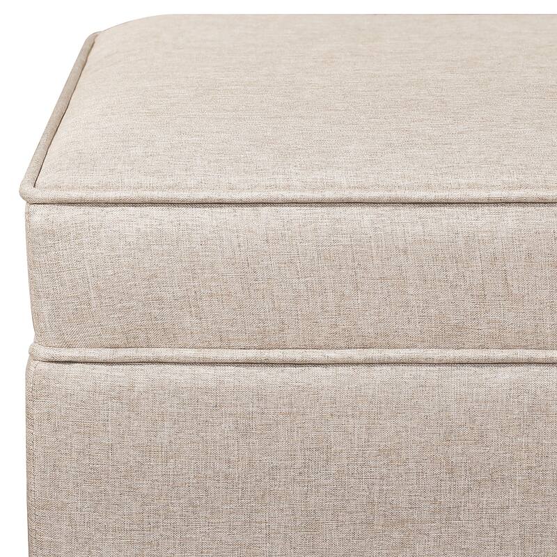 Adeco Linen Storage Ottoman Bench for Entryway or Bedroom