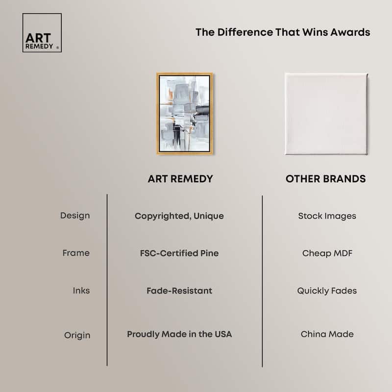 Elegant Grey Shades I Canvas by Art Remedy