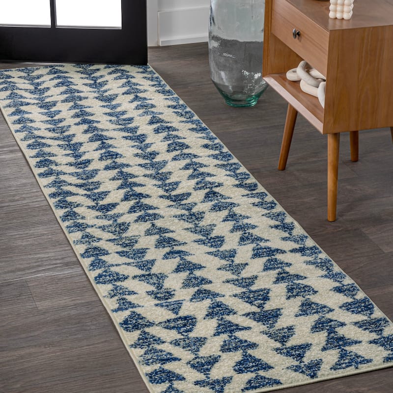 JONATHAN Y Khalil Moroccan Triangle Geometric Area Rug