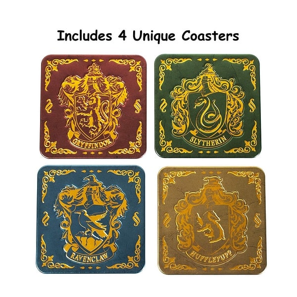 Shop Harry Potter Hogwarts Crest Coasters V2 On Sale Overstock 28614152