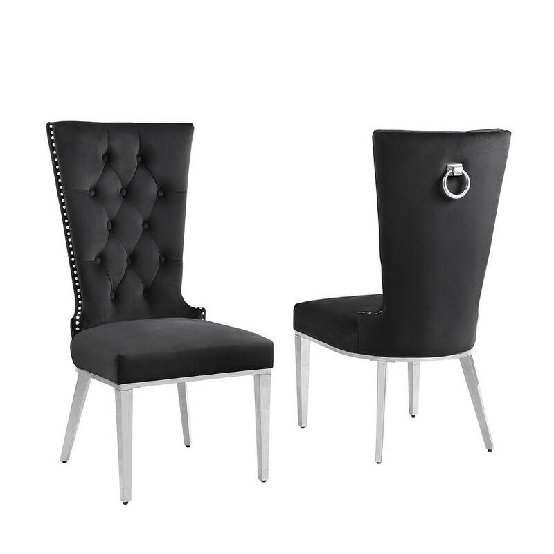 Best Quality Furniture D400/1-SC330-7 Dining Set with 78" 12mm Glass with Bevel