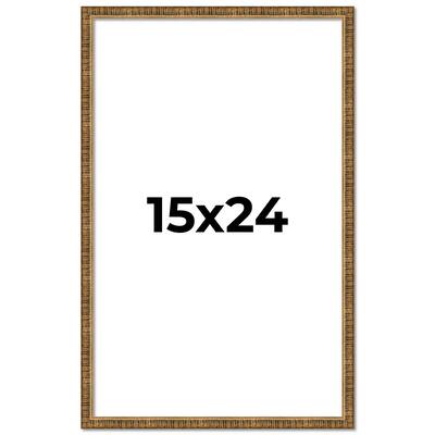 15x24 Frame Gold Kingsley Distressed Solid Wood Picture Frame Width