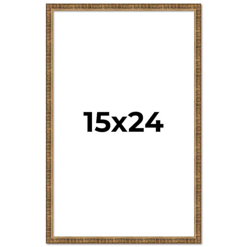 15x24 Frame Gold Solid Wood Picture Frame - Complete Modern Photo