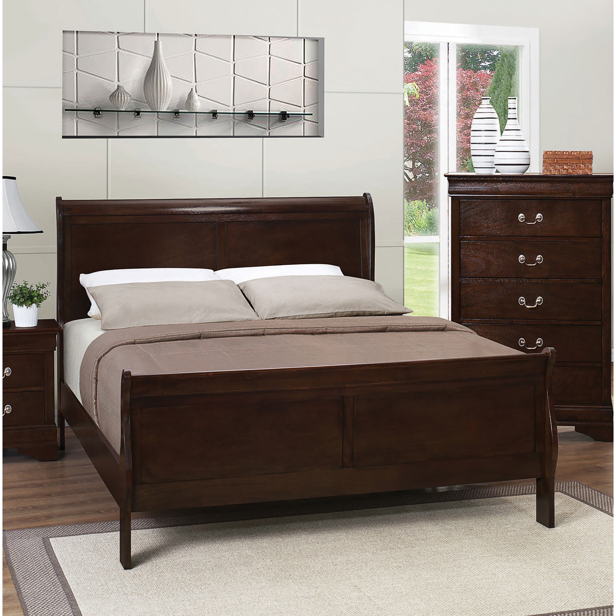  Coaster Home Furnishings Louis Philippe Twin Panel Sleigh Bed  Cappuccino 202411T : Home & Kitchen