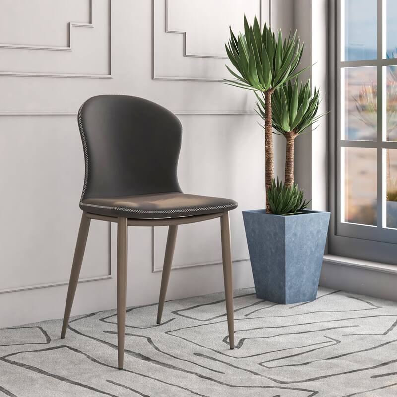 Mosaic Modern Upholstered in Fabric Dining Chair With Metal Legs Set of 4