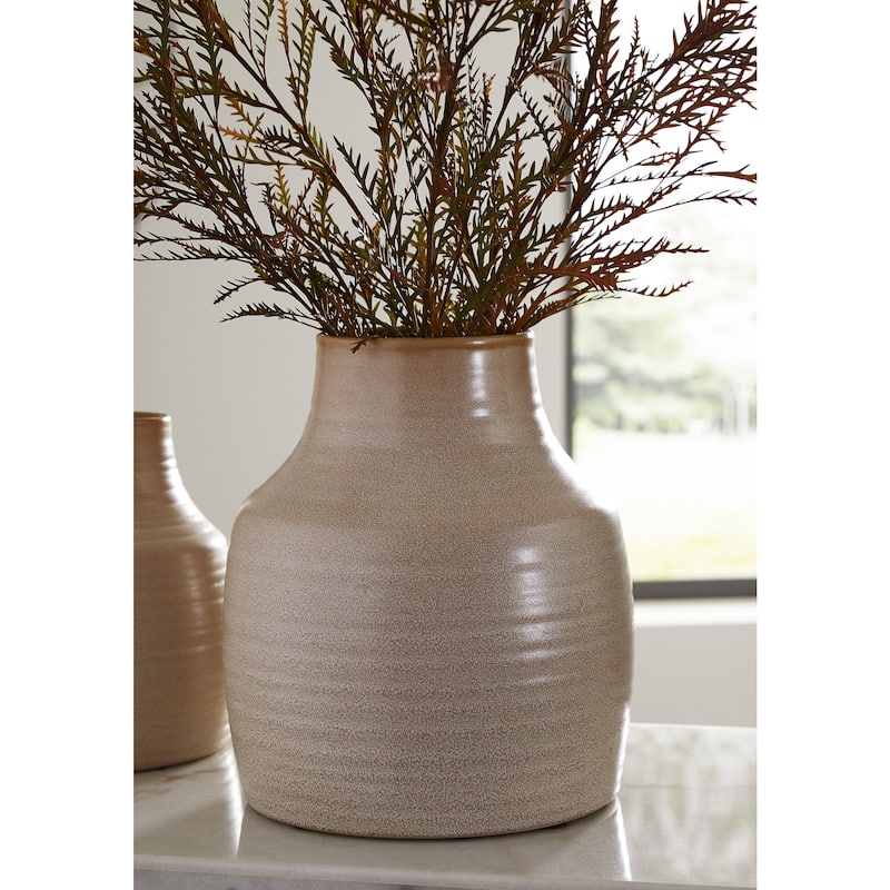 Signature Design by Ashley Millcott Brown Vase (Set of 2)