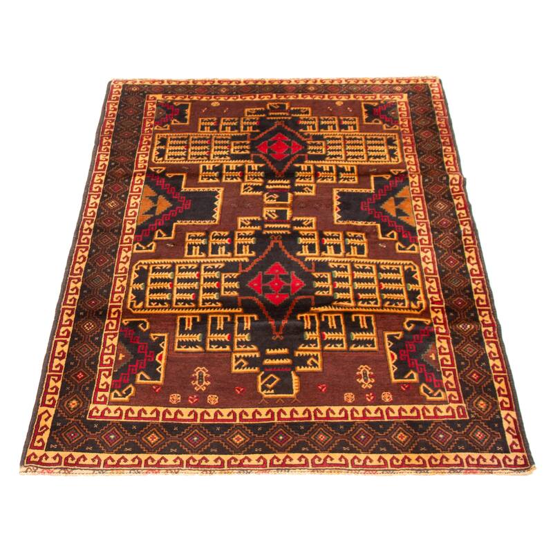 Teimani Brown Rug 4'1" x 6'3" - 4'1 x 6'3