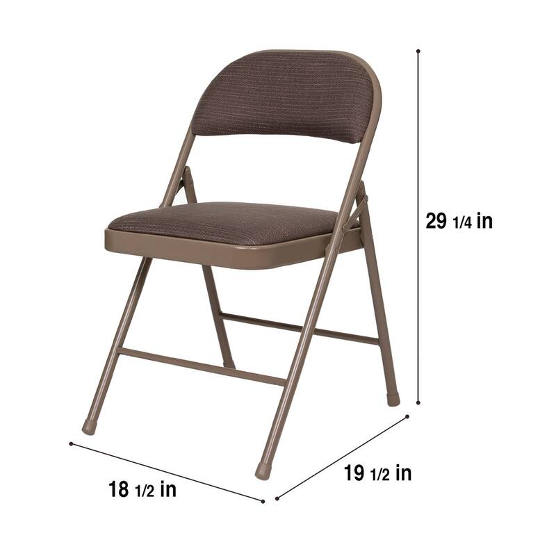 Hampden Furnishings Bernadine Basics Collection Fabric Folding Chair, Pack of 4