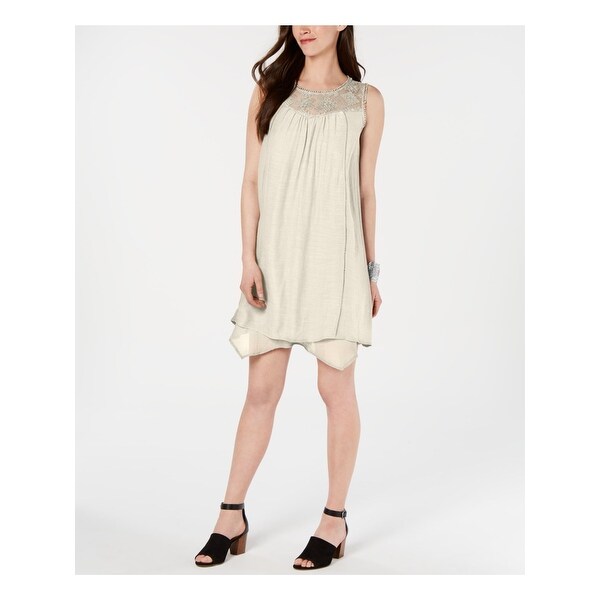STYLE & COMPANY Beige Sleeveless Above The Knee Shift Dress Size XL. Opens flyout.