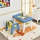 preview thumbnail 21 of 25, Kids Activity Table and Chair Set with Montessori Toys for Preschool and Kindergarten - 31" x 19.5" x 19.5"