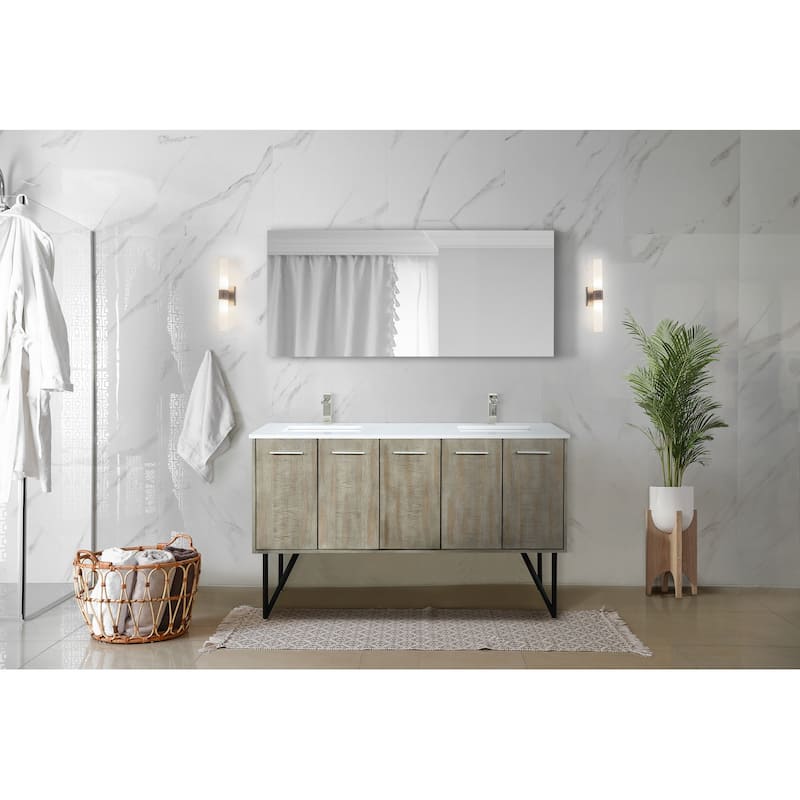 Lancy 24 in W x 20 in D Rustic Acacia Bath Vanity and Cultured Marble Top