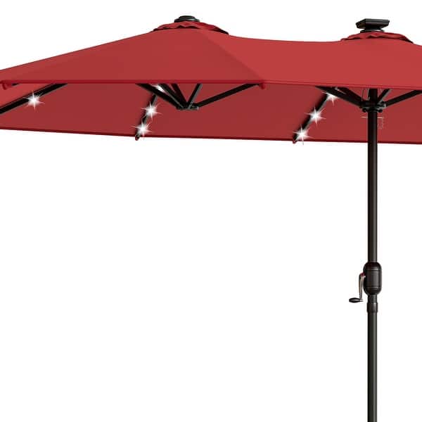 13'/15' x 6.6' Rectangular Lighted Market Umbrella - Bed Bath & Beyond -  40126312