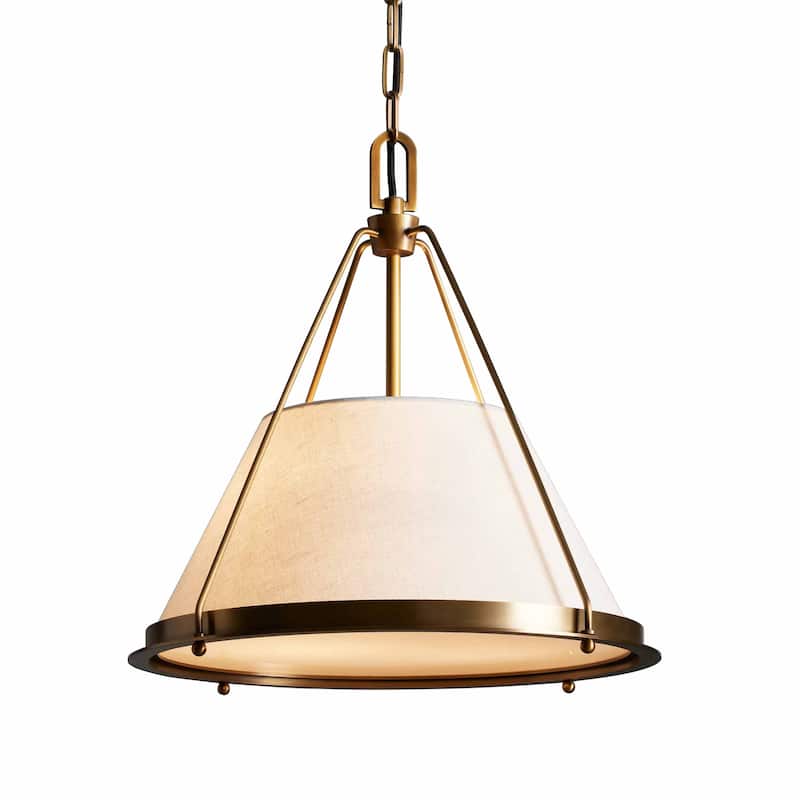 The Scintilla Drum Pendant Light - 21" Diameter - White