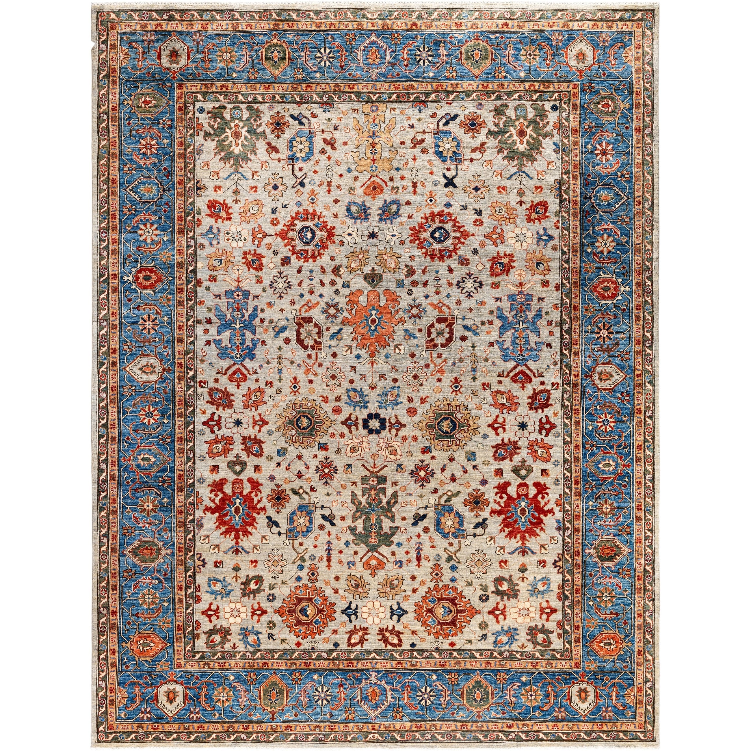 Serapi One-of-a-Kind Hand-Knotted Area Rug - Gray - 9' 1" x 11' 9"
