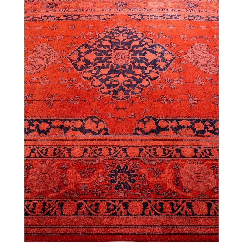 Vibrance, One-of-a-Kind Hand-Knotted Area Rug - Red, 8' 1" x 10' 5" - 8' 1" x 10' 5"