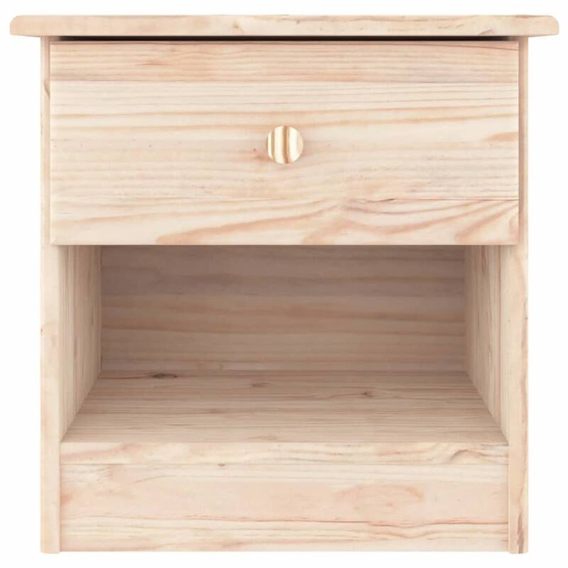 vidaXL Bedside Cabinet Nightstand End Table Living Room Bedroom Solid Wood Pine