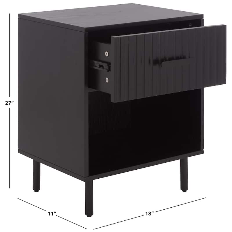 SEI Furniture Amelin 1-Drawer 1-Shelf Nightstand