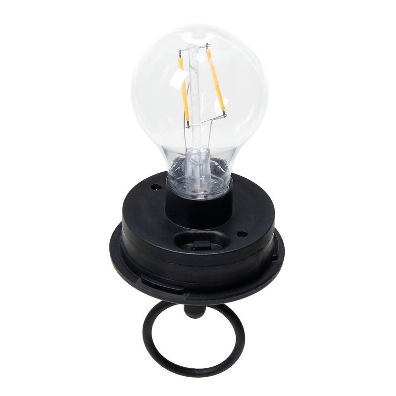 Glitzhome Metal Stripes Waterproof Solar Powered Outdoor Lantern with Garden Stake