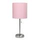 Option Brushed Steel/Light Pink Shade
