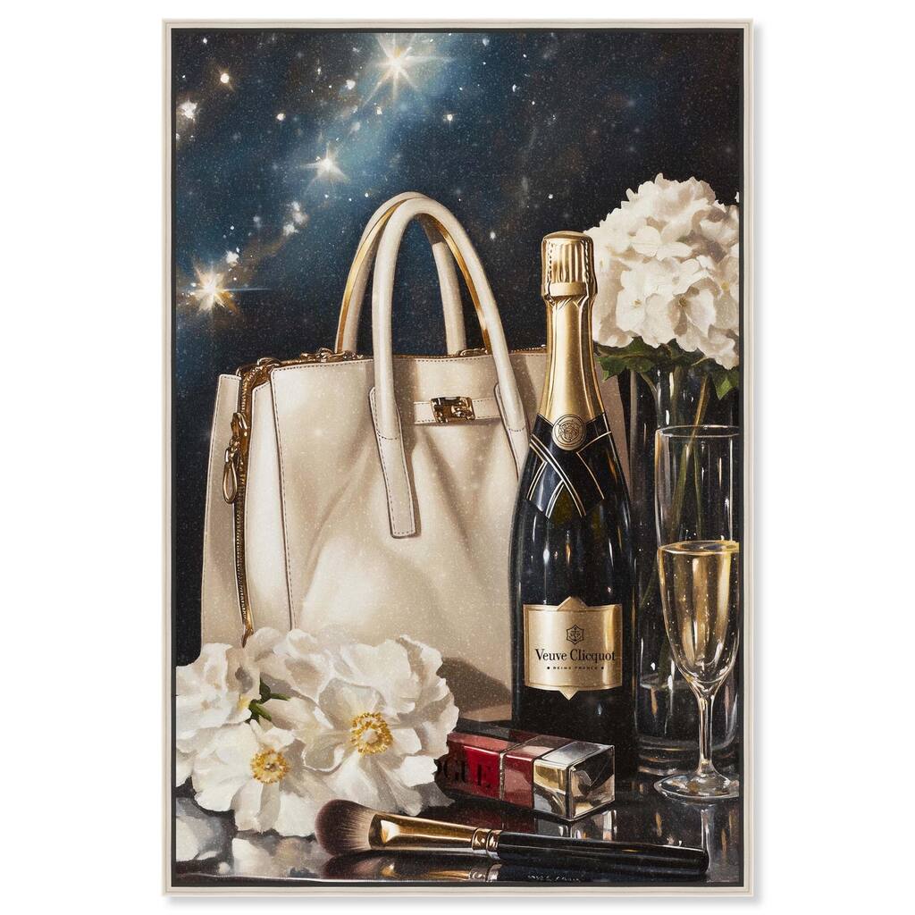 Cheers to Starry Glam Canvas by Art Remedy