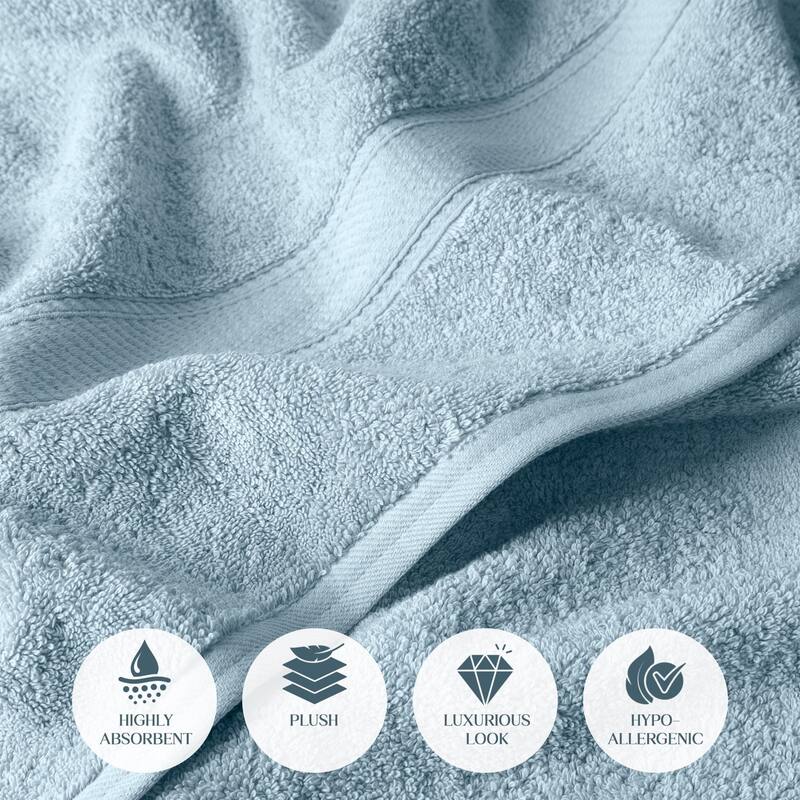 Blue Nile Mills Luxury 2-Piece Egyptian Cotton Bath Sheet Set, Thick Absorbent Oversized Bathroom Towels