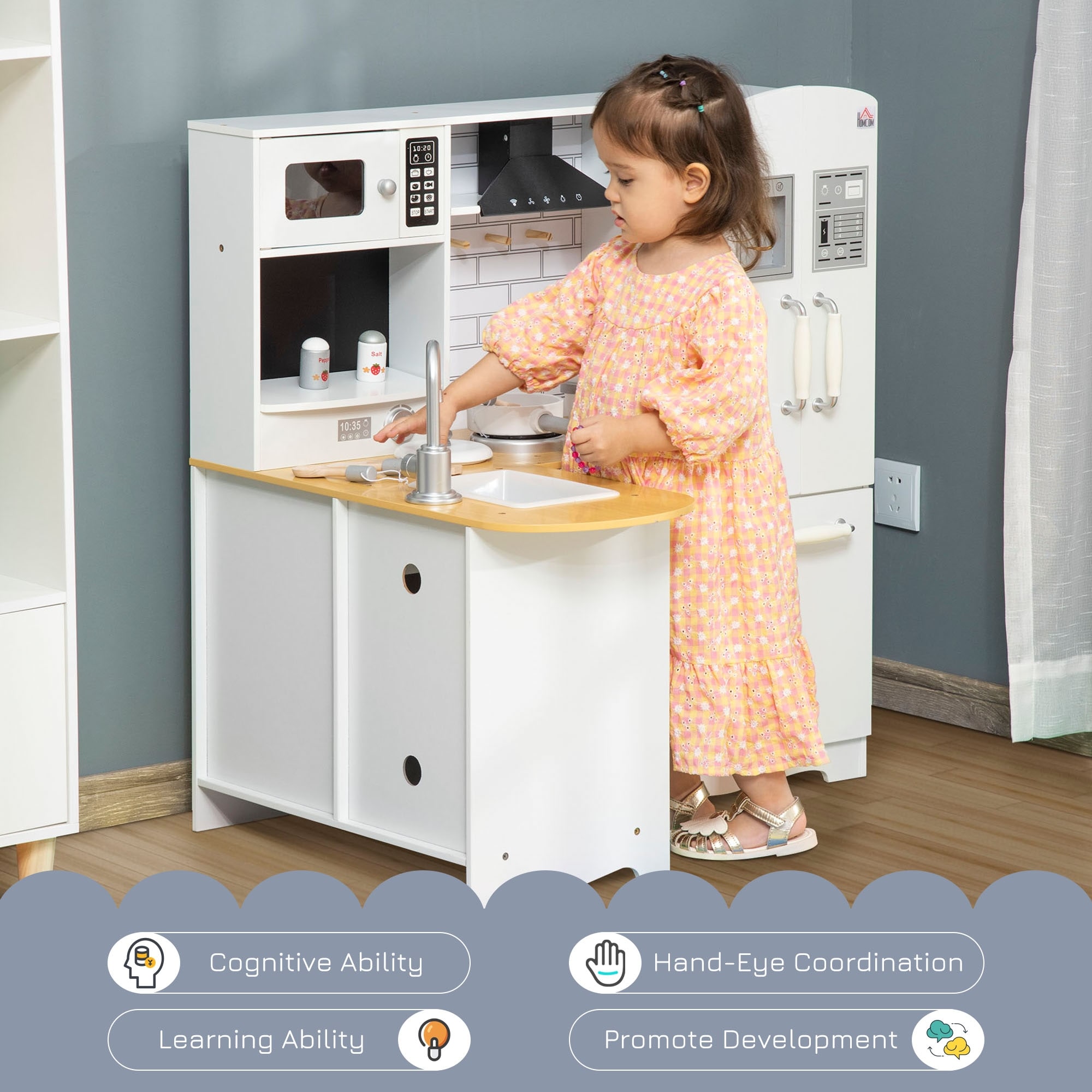 Washing Machine Big Kid Kitchen Set Large Play Kitchen With Full