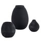 preview thumbnail 1 of 2, Uttermost Hearth Matte Black Vases, Set/3