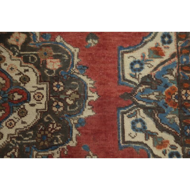 Hand Knotted Oriental 100% Wool Carpet Traditional Floral Red Tabriz Area Rug - 5' 11'' X 4' 3''
