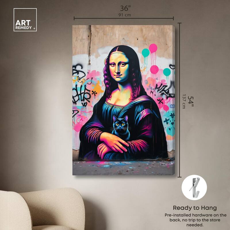 Lisa's Little Secret Canvas by Art Remedy, Gallery Wrapped