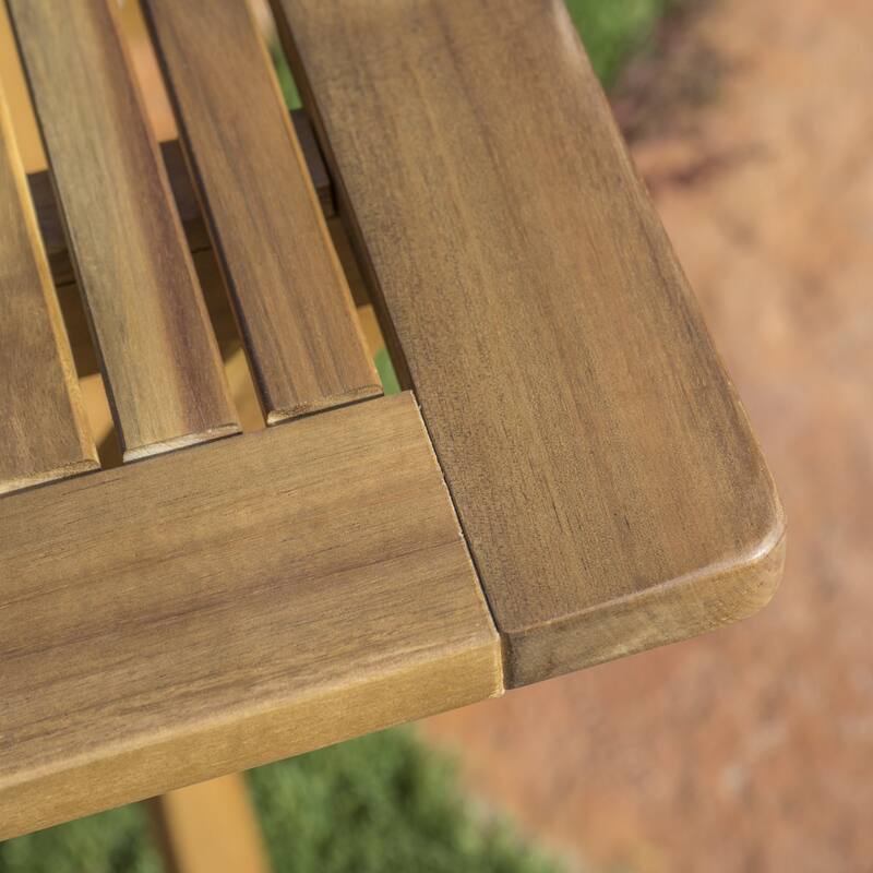 5 Piece Patio Dining Furniture Set Outdoor Acacia Wood Folding Dining Table and Chair Set for 4 People