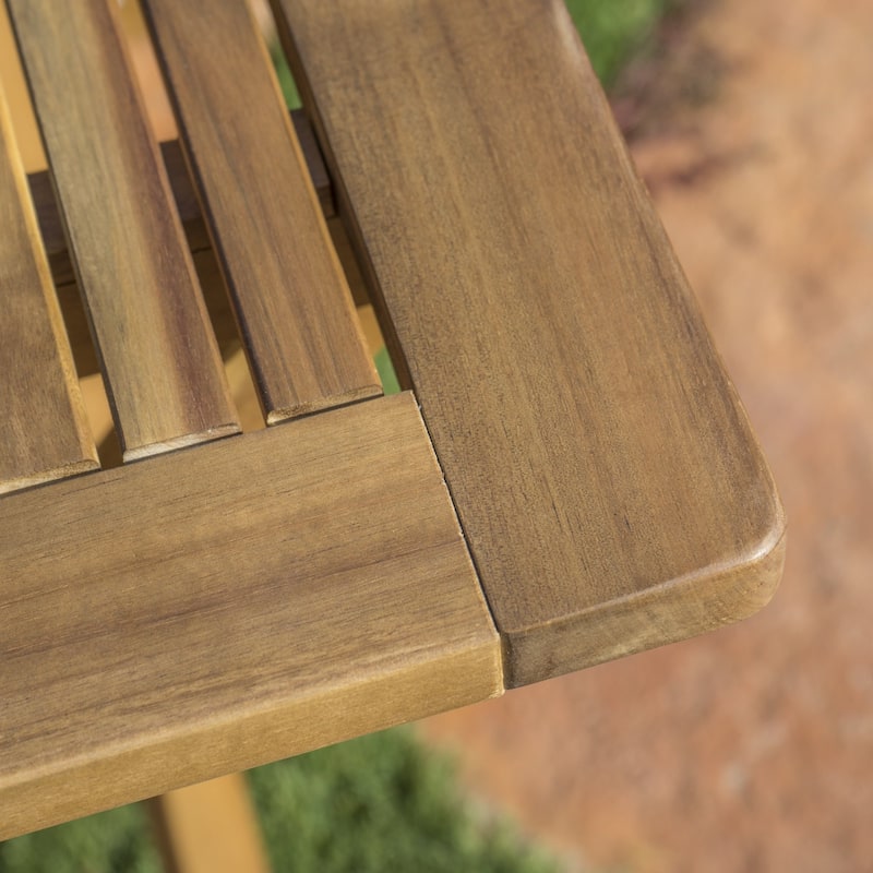 Natural 5-Piece Wood Outdoor Patio Dining Set,Natural Stained
