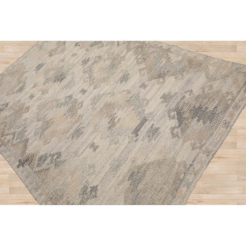 LoomBloom Southwestern Moroccan Wool Hand Woven Beige Oriental Rug - 5' 3'' x 7' 7''