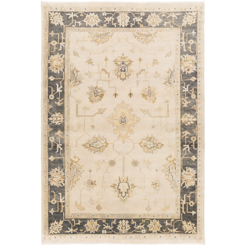 Hand-Knotted Chirstie Floral New Zealand Wool Area Rug - 12' x 15' - 12' x 15' - Olive/Beige