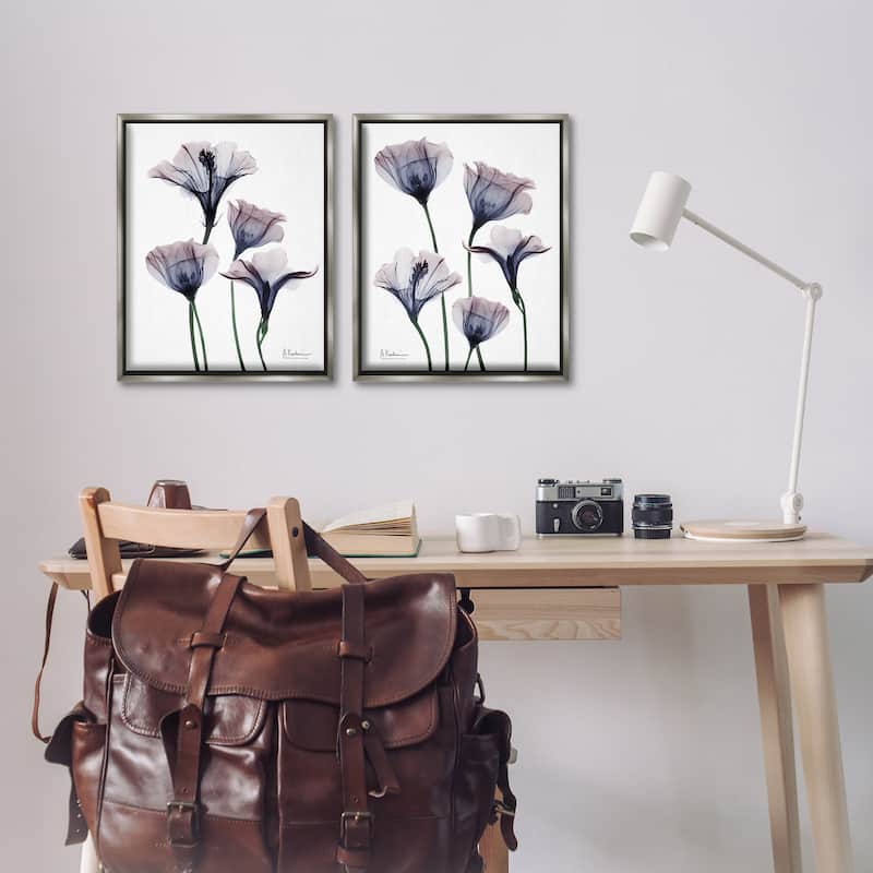 Stupell Bountiful Dusk Lilies Framed Floater Canvas Wall Art Design By Albert Koetsier (Set of 2)