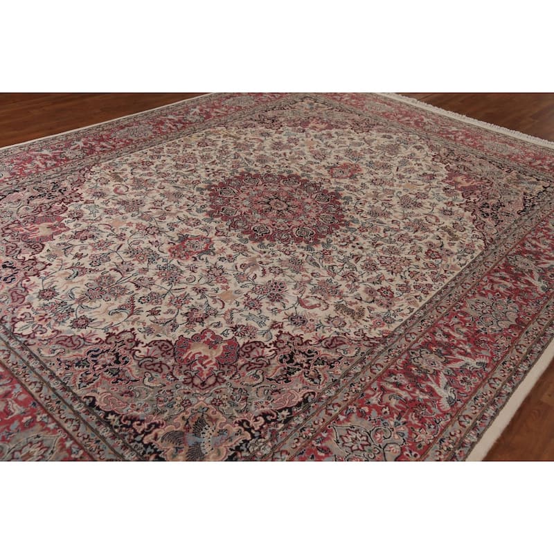 Vegetable Dye Animals Qum Chinese Area Rug Hand-Knotted Wool Carpet - 9'1"x 12'5"