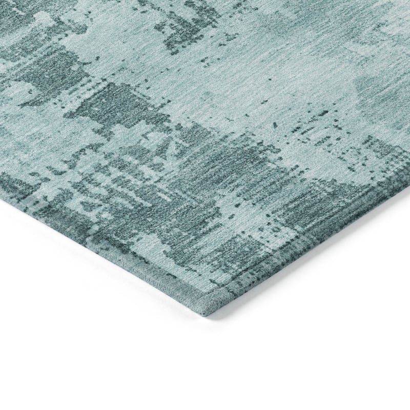 HomeRoots Abstract Transitional Rectangle Outdoor Rug