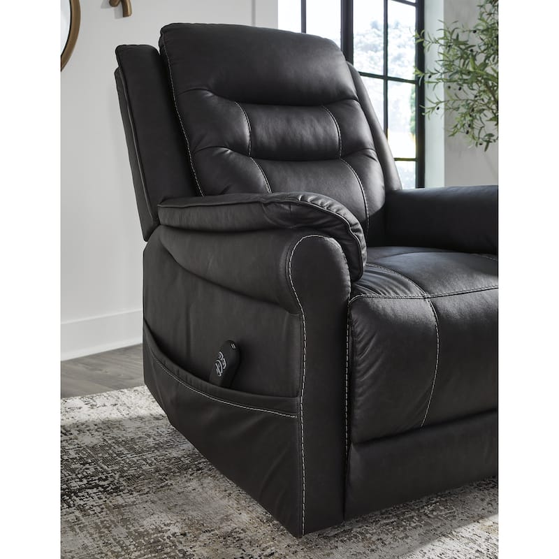 Signature Design by Ashley Oatman Black Power Lift Recliner