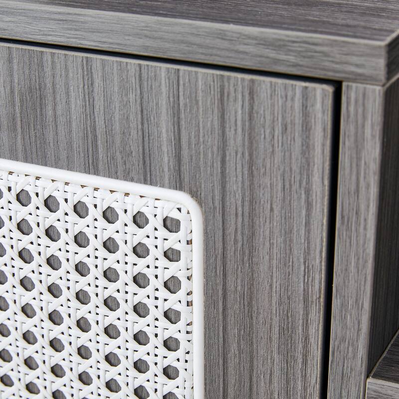Rattan Shoe Storage Cabinet