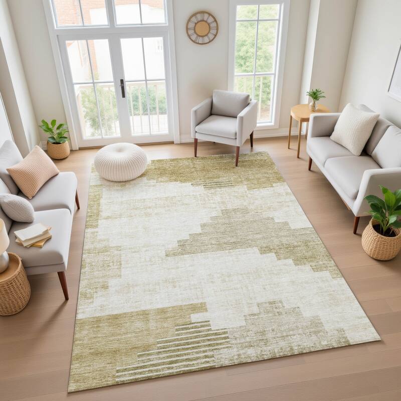 Premium Washable Super Soft Geo Global Mayfield Rug