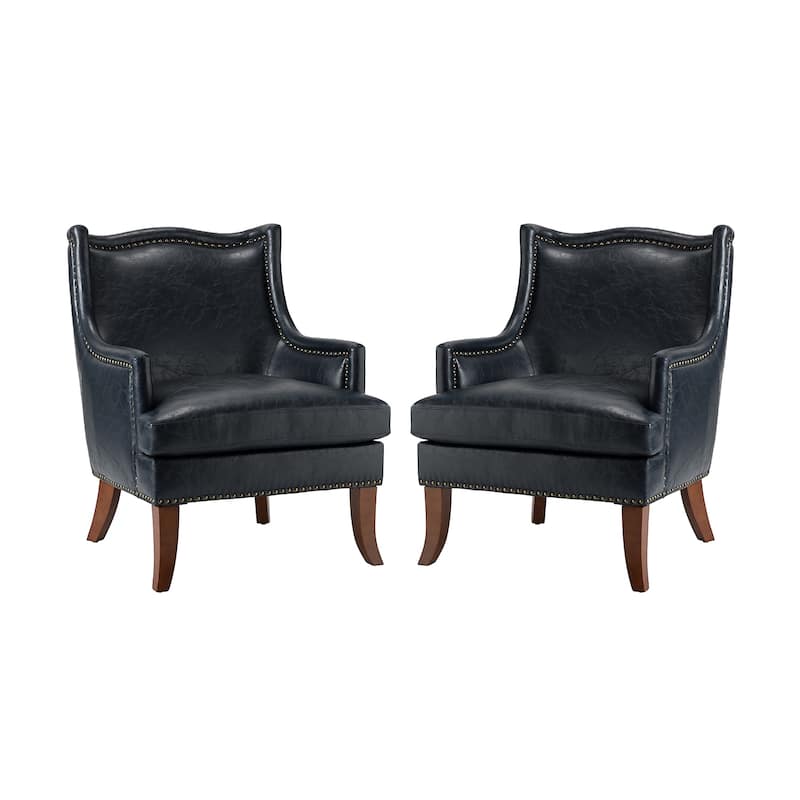 Konrad Comfy Living Room Vegan Leather Armchair by HULALA HOME