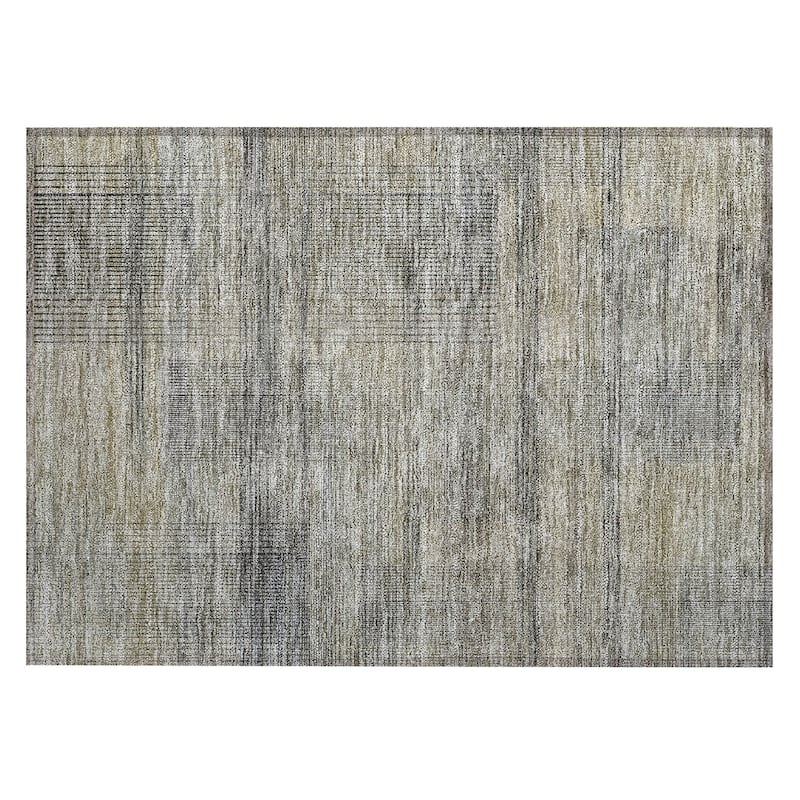 Machine Washable Indoor/ Outdoor Chantille Contemporary Imprints Rug