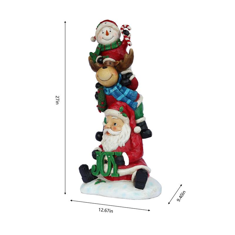 LED Lighted Stacked Christmas Decoration - 30"