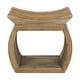 preview thumbnail 1 of 1, Uttermost Connor 18 Inch Wide Elm Wood Frame Accent Stool by Matthew Natural Elm